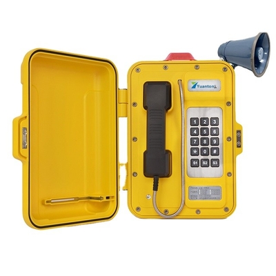Buy Auto Dial Industrial VoIP Phone Aluminum Alloy Rugged Sip Phone With Warning Lamp online manufacture