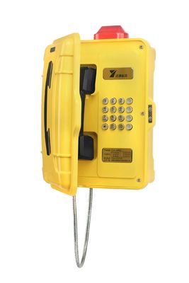 Buy Industrial Weatherproof Telephone with Stainless Steel Cable Tube Wall-Mounted/Pole-Mounting and Industrial Grade Silicone Keypad online manufacture