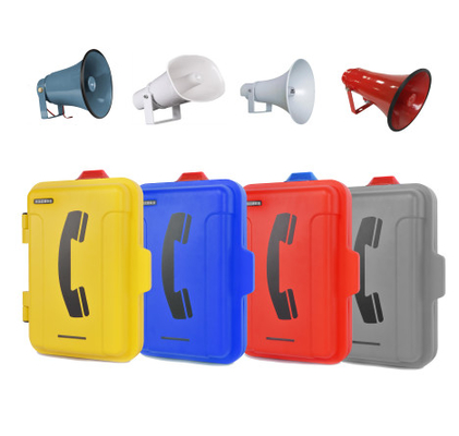 High Volume Voip Network Public Address Telephone With Protective Front Cover