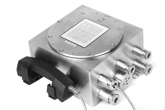 Stainless Steel Industrial Flameproof Explosion proof Telephone Build-in Amplifier 30W Max Voltage DC 12V / AC 220V